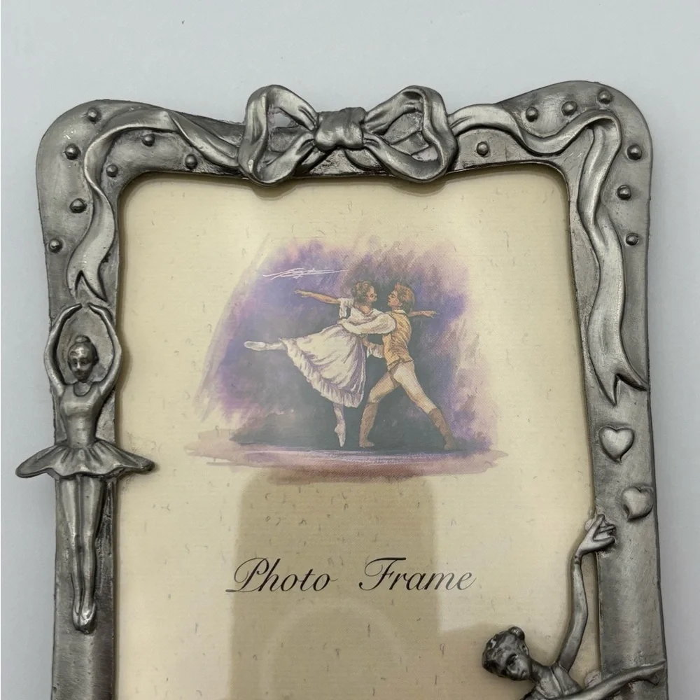 Vintage Pewter Ballet Dancer Photo Frame - 4x6 Photos - Two Available